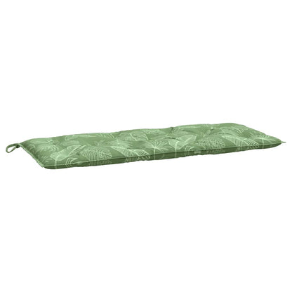 Cuscini Panca Giardino 2 pz Motivo a Foglie 120x50x7 cm Tessuto - homemem39