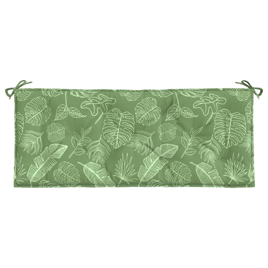 Cuscini Panca Giardino 2 pz Motivo a Foglie 120x50x7 cm Tessuto | homemem39