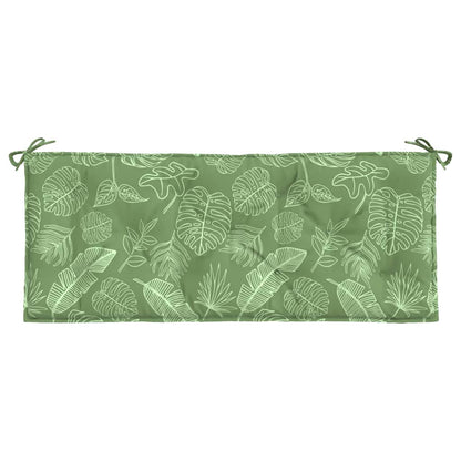 Cuscini Panca Giardino 2 pz Motivo a Foglie 120x50x7 cm Tessuto | homemem39