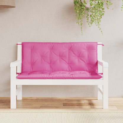 Cuscini per Panca da Giardino 2 pz Rosa 120x50x7 cm in Tessuto | homemem39