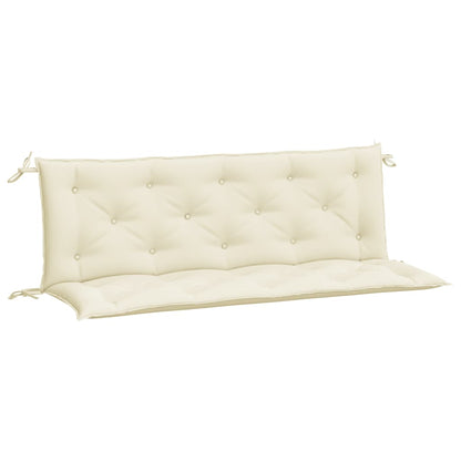 Cuscini Panca Giardino 2pz Bianco Crema 150x50x7 Tessuto Oxford
