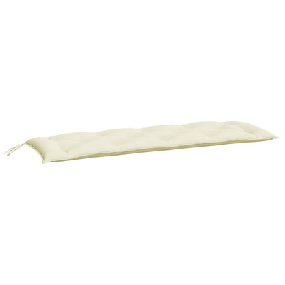 Cuscini Panca Giardino 2pz Bianco Crema 150x50x7 Tessuto Oxford