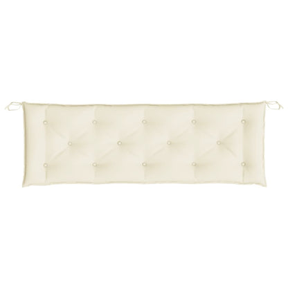 Cuscini Panca Giardino 2pz Bianco Crema 150x50x7 Tessuto Oxford