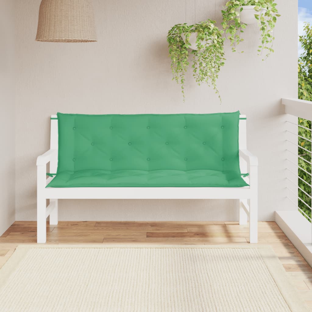 Cuscini per Panca 2 pz Verdi 150x50x7 cm in Tessuto Oxford - homemem39