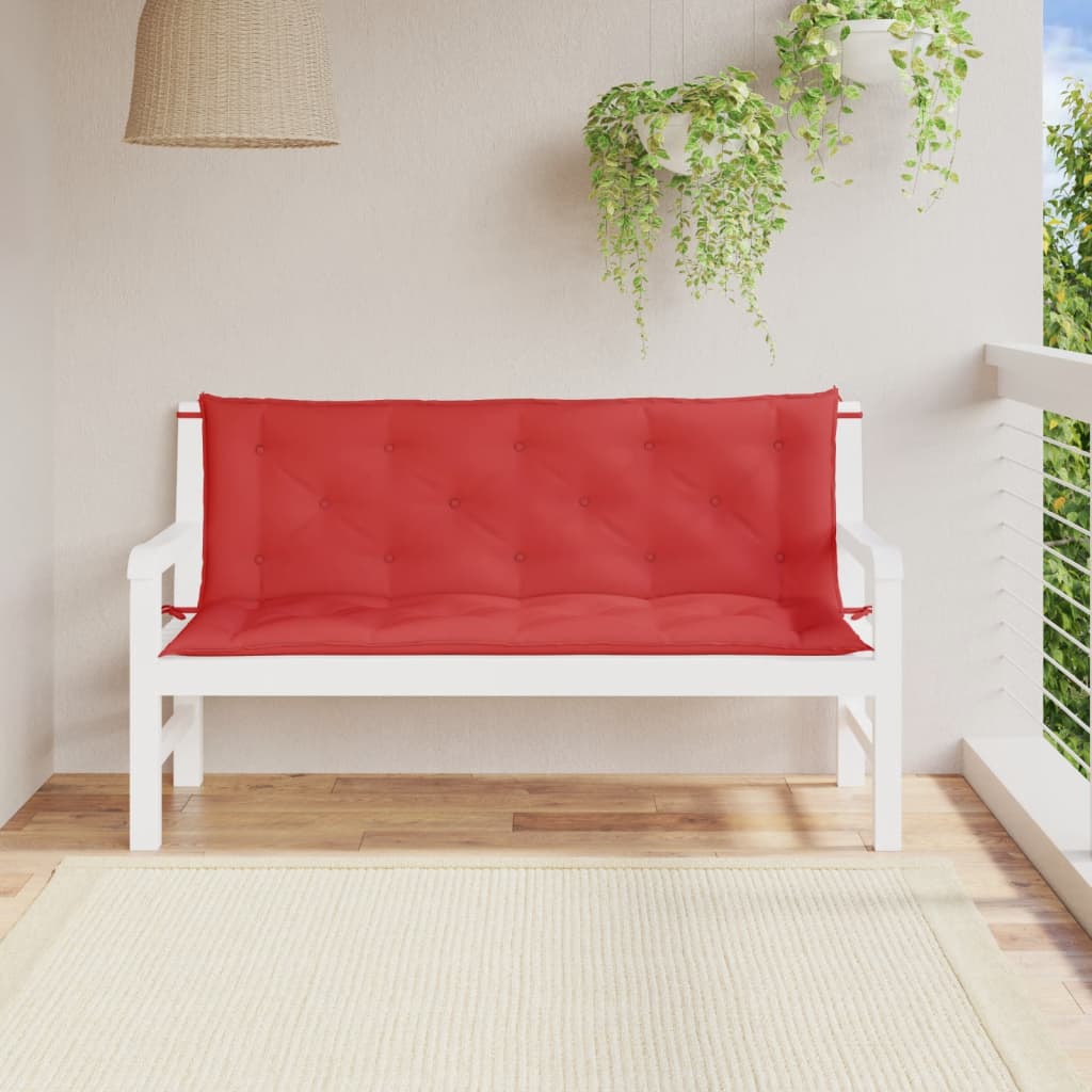 Cuscini per Panca 2 pz Rossi 150x50x7 cm in Tessuto Oxford - homemem39