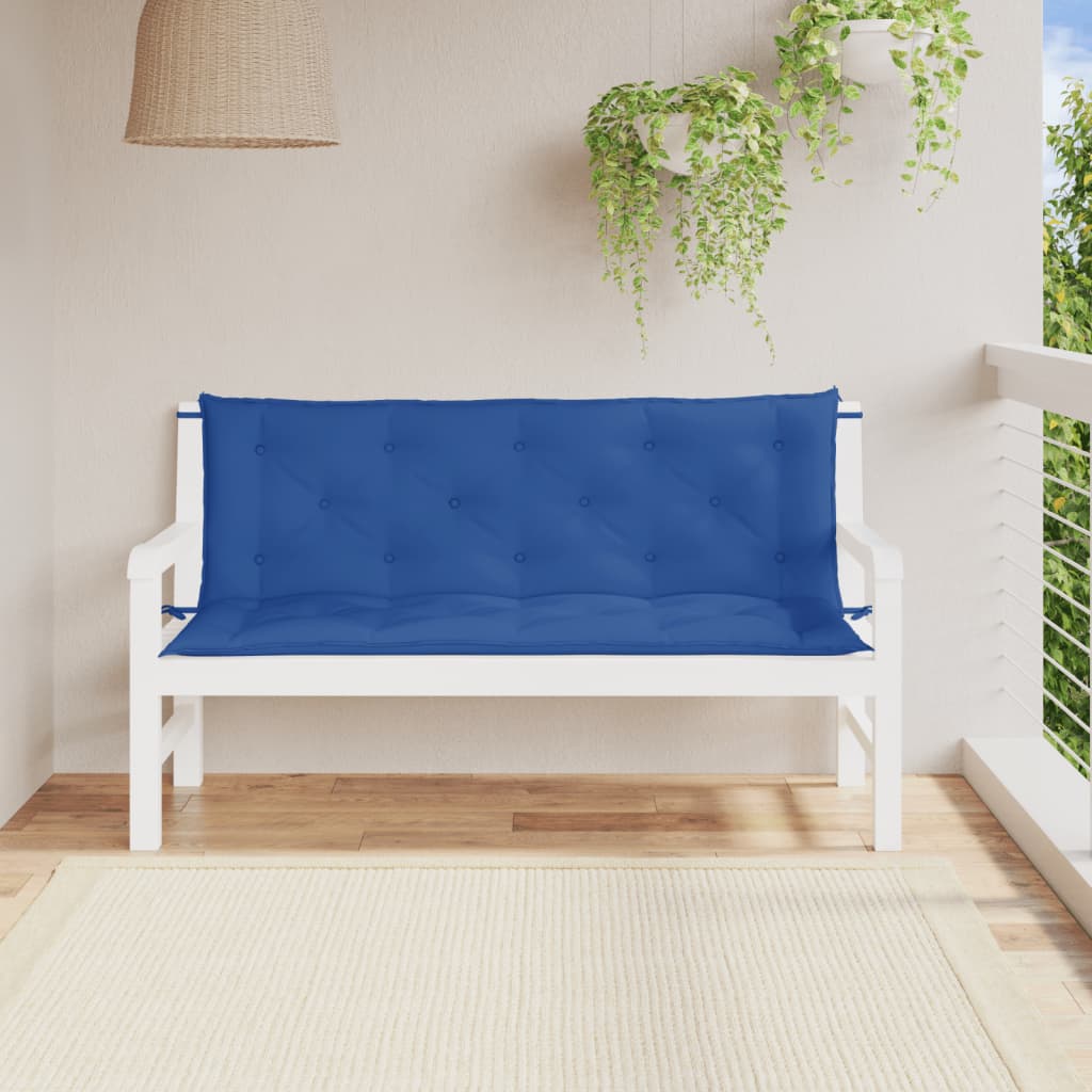 Cuscini per Panca 2 pz Blu 150x50x7 cm in Tessuto Oxford - homemem39