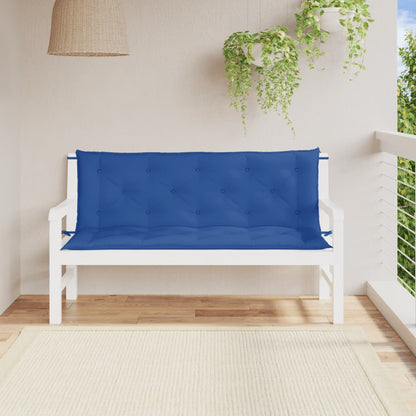 Cuscini per Panca 2 pz Blu 150x50x7 cm in Tessuto Oxford - homemem39
