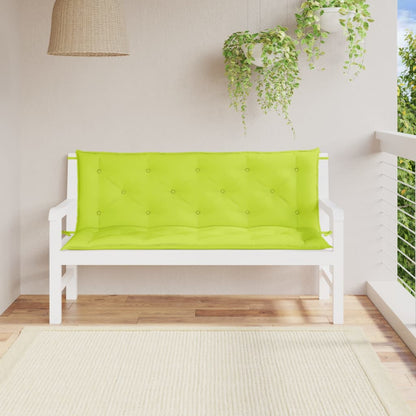 Cuscini per Panca 2 pz Verde Intenso 150x50x7 cm Tessuto Oxford - homemem39