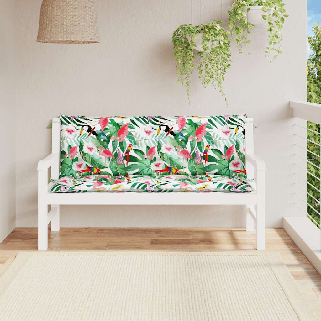 Cuscini Panca da Giardino 2pz Multicolore 150x50x7cm in Tessuto | homemem39