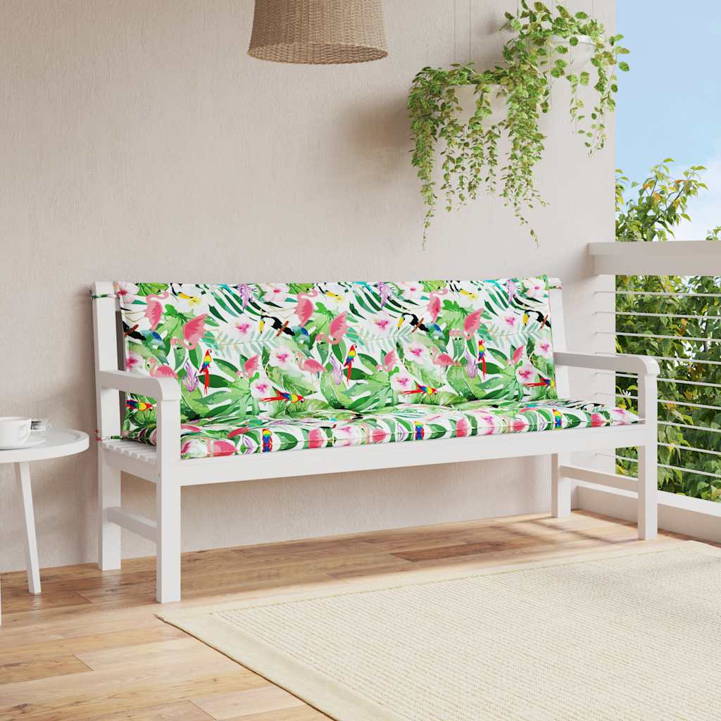 Cuscini Panca da Giardino 2pz Multicolore 150x50x7cm in Tessuto | homemem39