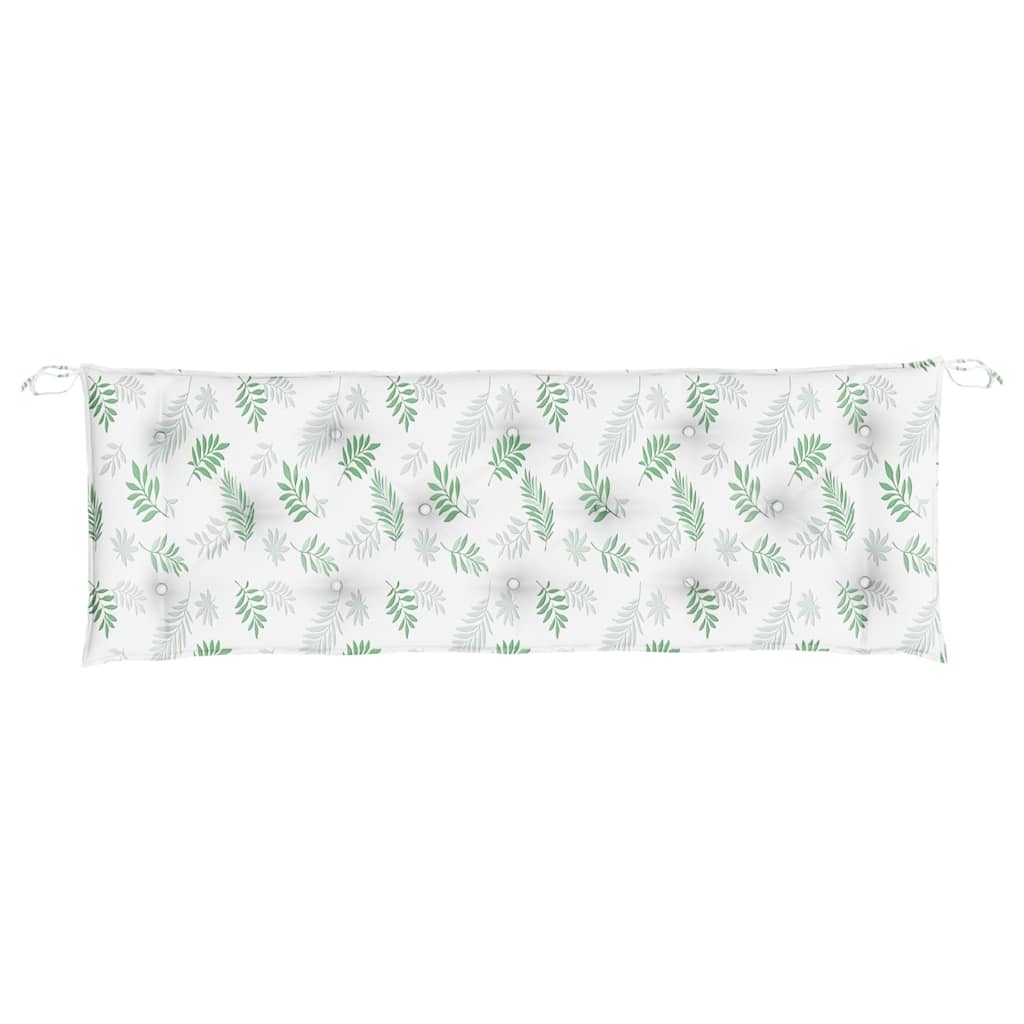 Cuscini Panca Giardino 2 pz Motivo a Foglie 150x50x7 cm Tessuto - homemem39