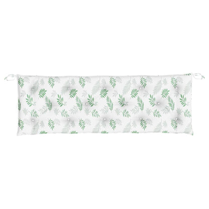 Cuscini Panca Giardino 2 pz Motivo a Foglie 150x50x7 cm Tessuto - homemem39