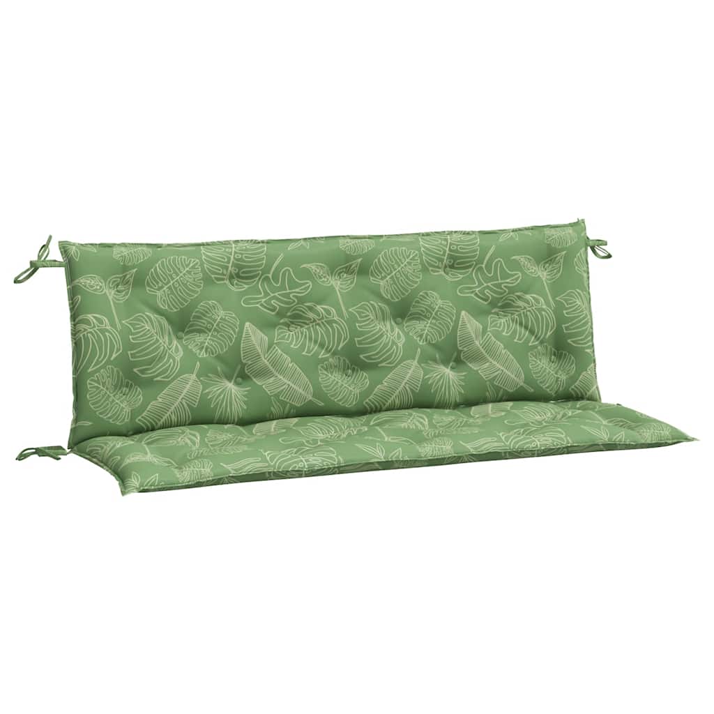 Cuscini Panca Giardino 2 pz Motivo a Foglie 150x50x7 cm Tessuto | homemem39