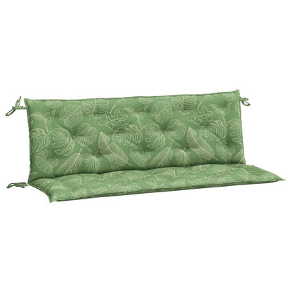 Cuscini Panca Giardino 2 pz Motivo a Foglie 150x50x7 cm Tessuto | homemem39