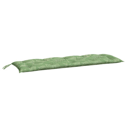 Cuscini Panca Giardino 2 pz Motivo a Foglie 150x50x7 cm Tessuto | homemem39