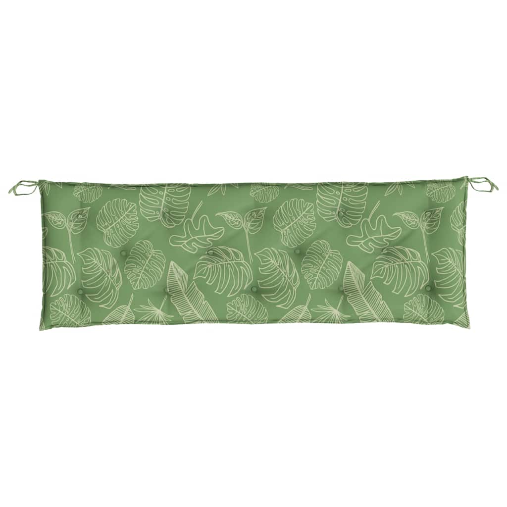 Cuscini Panca Giardino 2 pz Motivo a Foglie 150x50x7 cm Tessuto | homemem39