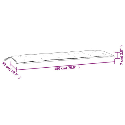 Cuscini Panca da Giardino 2pz Grigi 180x50x7cm Tessuto Oxford