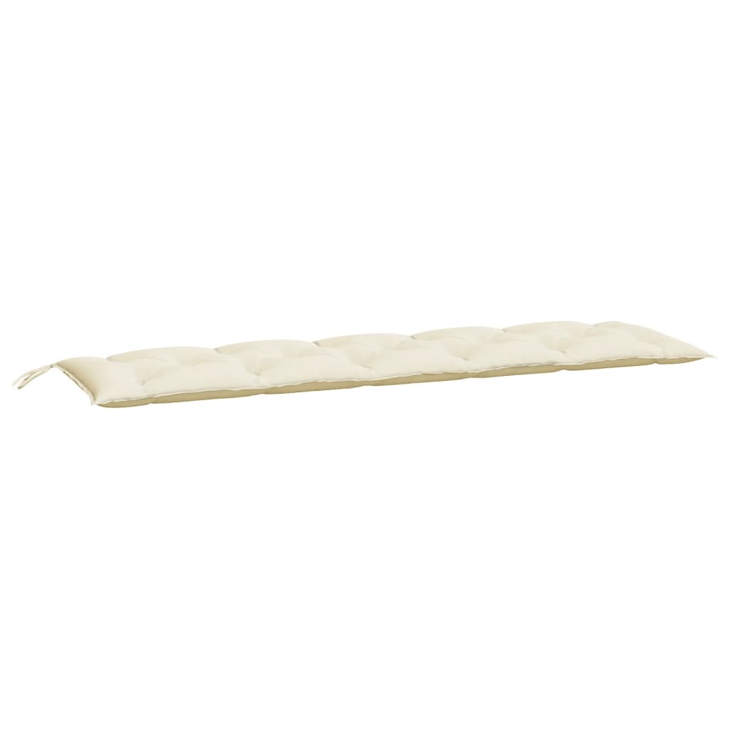 Cuscini Panca Giardino 2pz Bianco Crema 180x50x7 Tessuto Oxford
