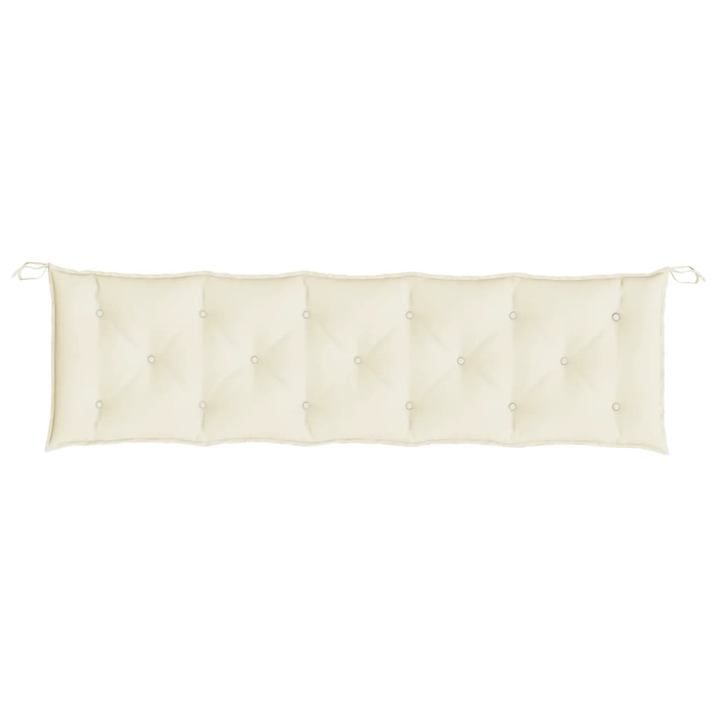 Cuscini Panca Giardino 2pz Bianco Crema 180x50x7 Tessuto Oxford | homemem39