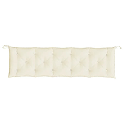 Cuscini Panca Giardino 2pz Bianco Crema 180x50x7 Tessuto Oxford | homemem39