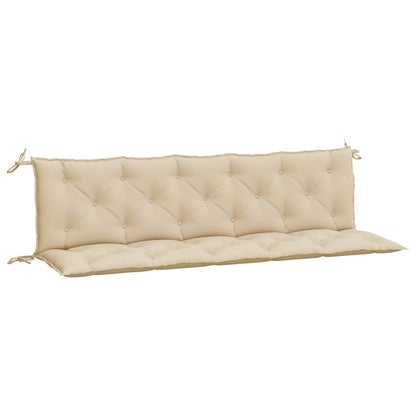 Cuscini Panca da Giardino 2pz Beige 180x50x7 cm Tessuto Oxford