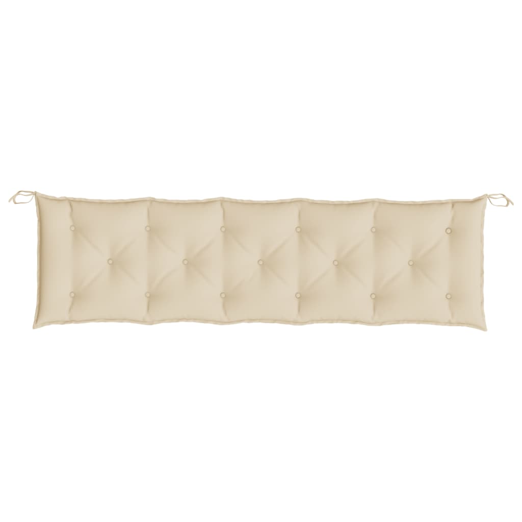 Cuscini Panca da Giardino 2pz Beige 180x50x7 cm Tessuto Oxford