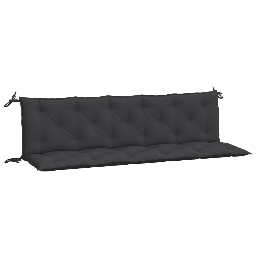 Garden Bench Cushions 2pcs Black 180x50x7cm Oxford Fabric