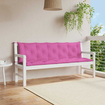 Cuscini per Panca 2 pz Rosa in Tessuto Oxford | homemem39