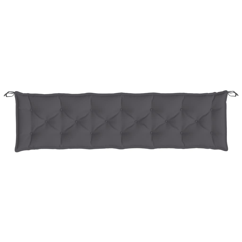 Bench Cushions 2 pcs Anthracite 200x50x7 cm in Oxford Fabric