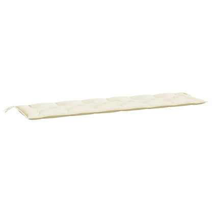 Cuscini Panca Giardino 2pz Bianco Crema 200x50x7 Tessuto Oxford