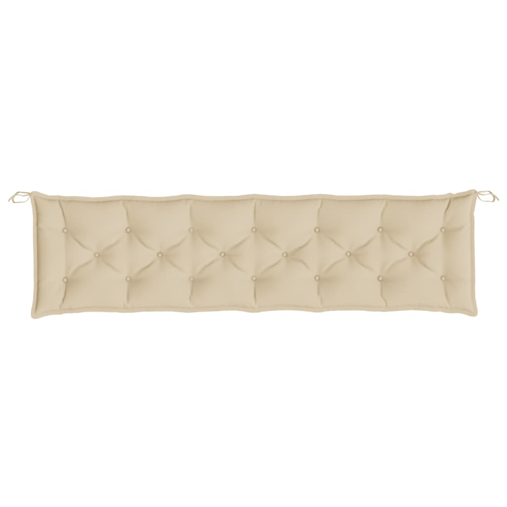 Cuscini Panca da Giardino 2pz Beige 200x50x7cm Tessuto Oxford - homemem39