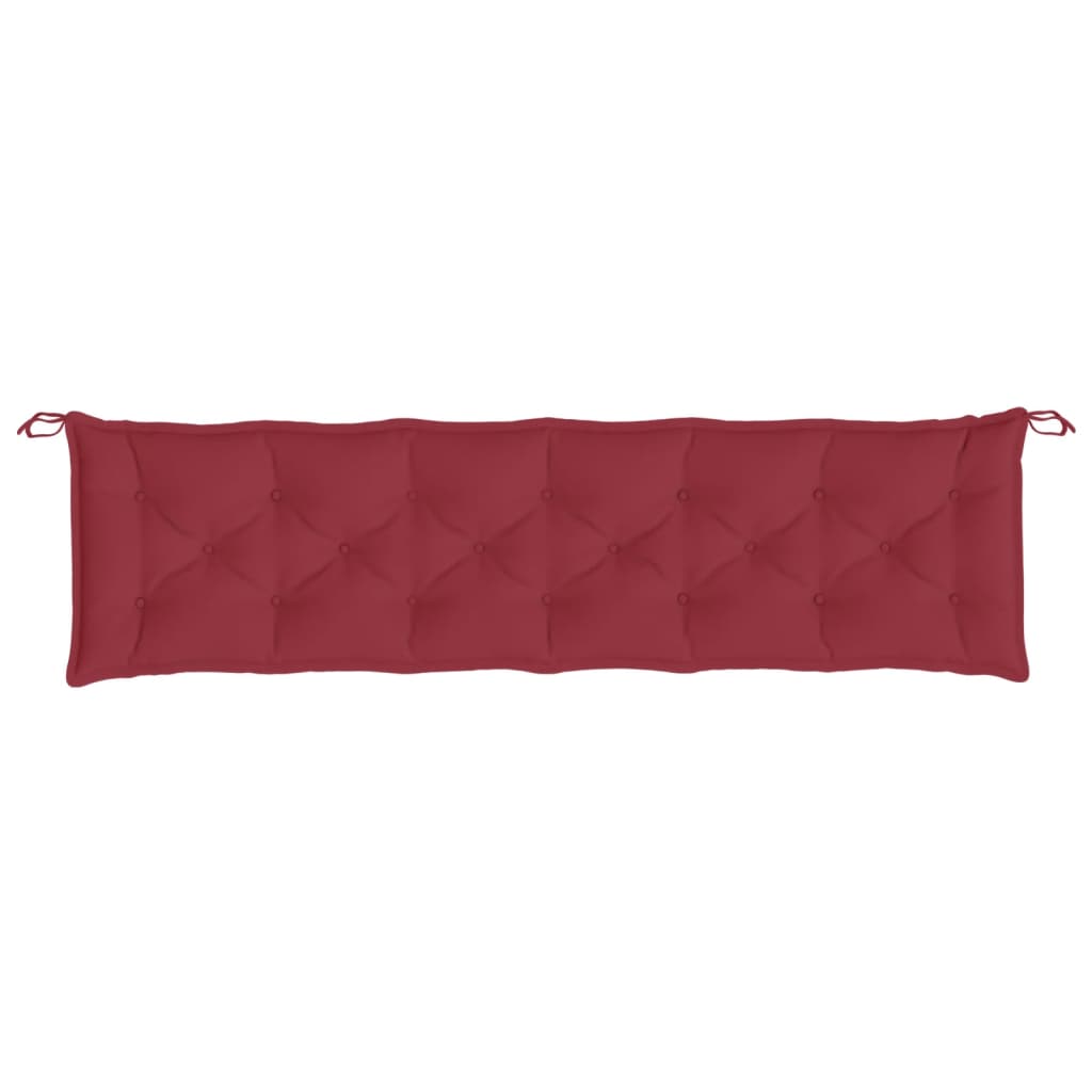 Cuscini per Panca 2 pz Rosso Vino 200x50x7 cm in Tessuto Oxford