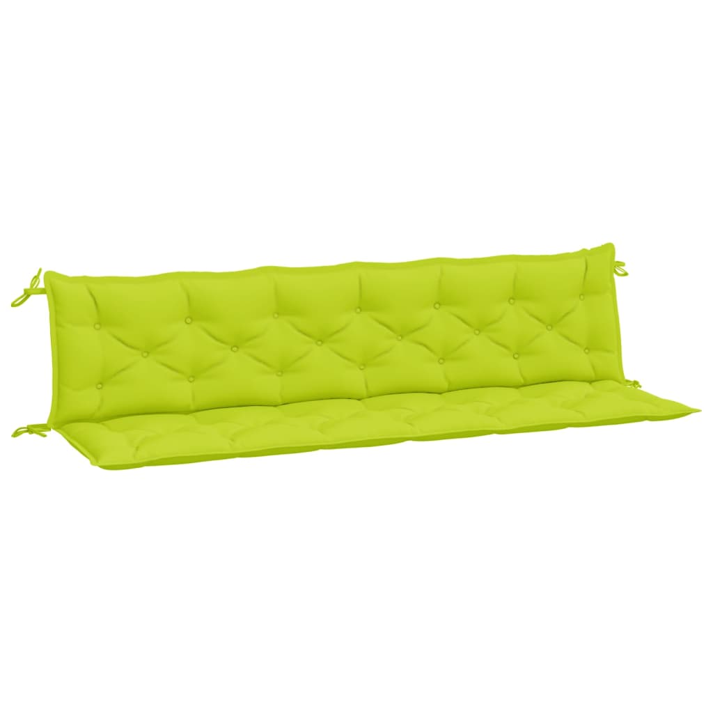 Cuscini per Panca 2 pz Verde Intenso 200x50x7 cm Tessuto Oxford - homemem39