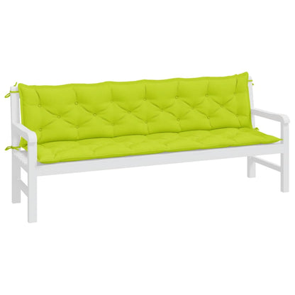 Cuscini per Panca 2 pz Verde Intenso 200x50x7 cm Tessuto Oxford - homemem39