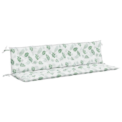Cuscini Panca Giardino 2 pz Motivo a Foglie 200x50x7 cm Tessuto | homemem39