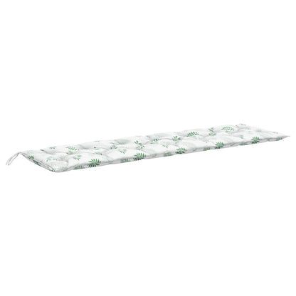 Cuscini Panca Giardino 2 pz Motivo a Foglie 200x50x7 cm Tessuto | homemem39