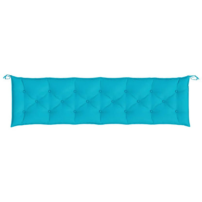 Cuscini per Panca da Giardino 2 pz Turchese 200x50x7 cm Tessuto