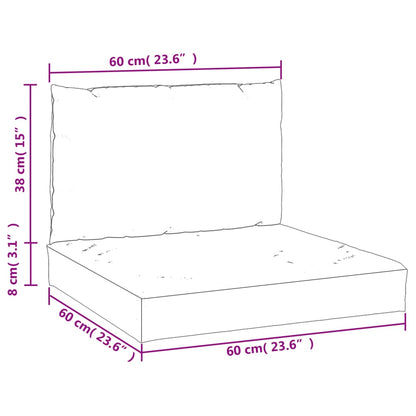 Cuscini per Pallet 2 pz Antracite in Tessuto Oxford