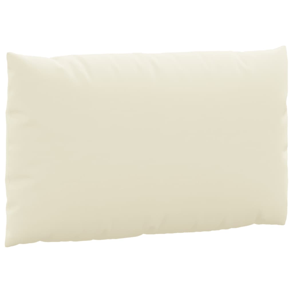 Cuscini per Pallet 2 pz Bianco Crema in Tessuto Oxford