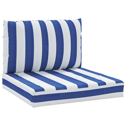 Cuscini per Pallet 2 pz Strisce Blu e Bianche Tessuto Oxford | homemem39