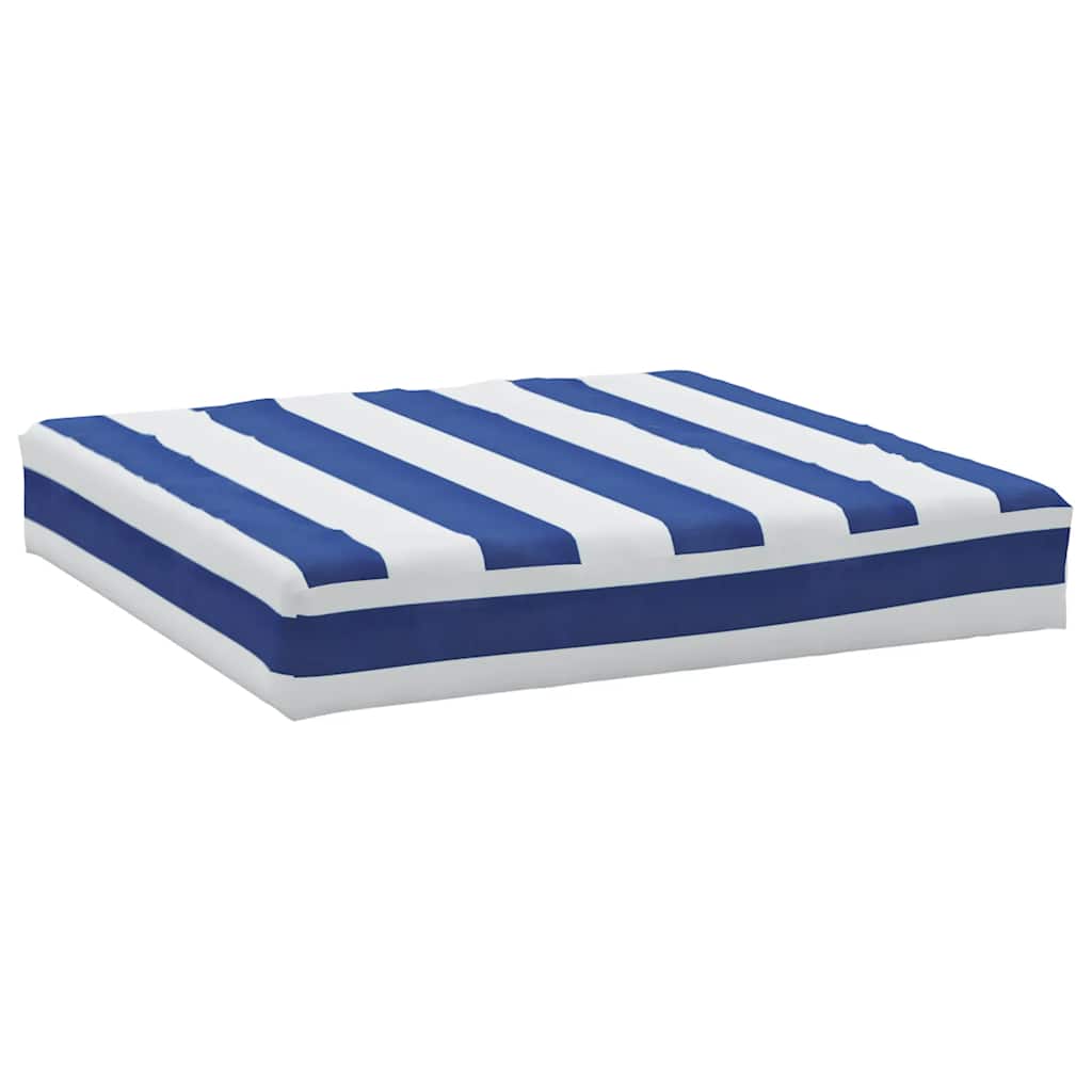Cuscini per Pallet 2 pz Strisce Blu e Bianche Tessuto Oxford | homemem39