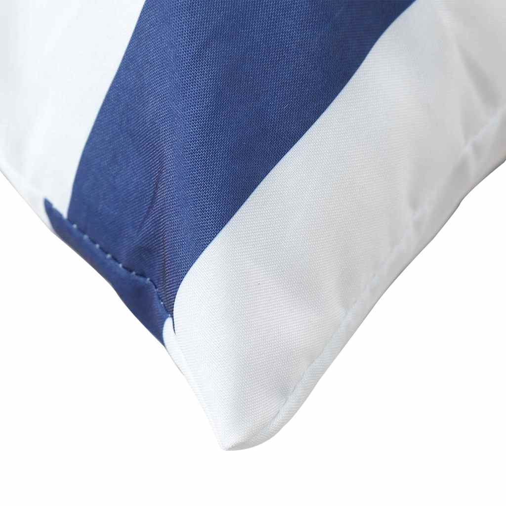 Cuscini per Pallet 2 pz Strisce Blu e Bianche Tessuto Oxford | homemem39