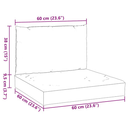 Cuscini per Pallet 2 pz Motivo a Foglie in Tessuto Oxford