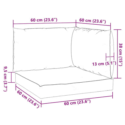 Cuscini per Pallet 3 pz Grigi in Tessuto Oxford | homemem39