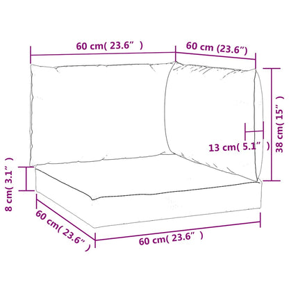 Cuscini per Pallet 3 pz Verde Intenso in Tessuto Oxford