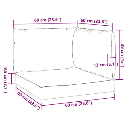 Cuscini per Pallet 3 pz Turchese in Tessuto Oxford - homemem39