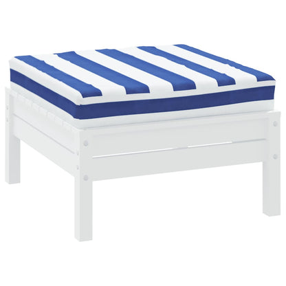 Cuscino Pallet Strisce Bianche e Blu 60x60x8 cm Tessuto Oxford - homemem39
