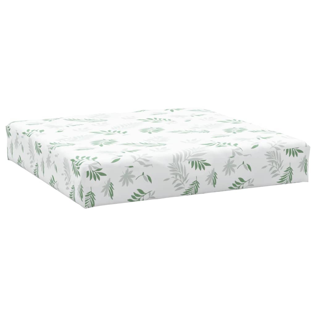 Cuscino Pallet Motivo a Foglie 60x60x8 cm in Tessuto Oxford | homemem39