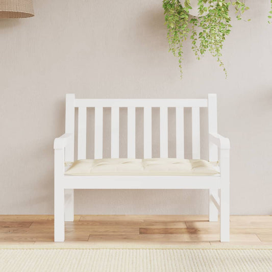 Cream White Bench Cushion 110x50x7 cm in Oxford Fabric