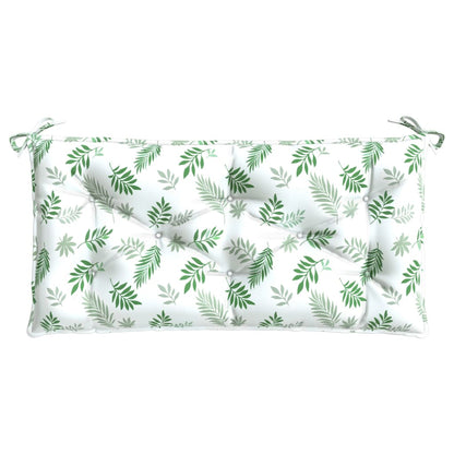 Cuscino Panca Giardino con Motivo a Foglie 110x50x7 cm Tessuto | homemem39